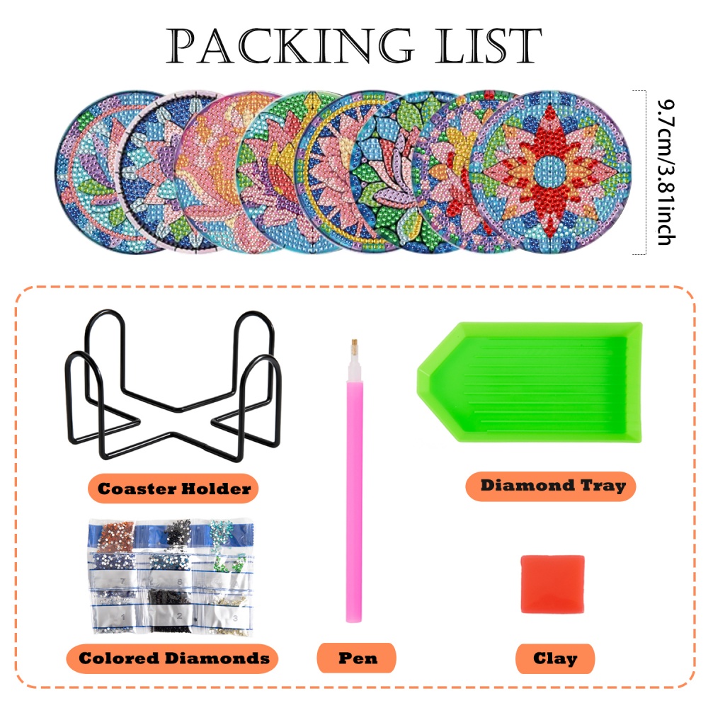 8 piezas/juego de posavasos co - Resin Craft Kit reseña y precio